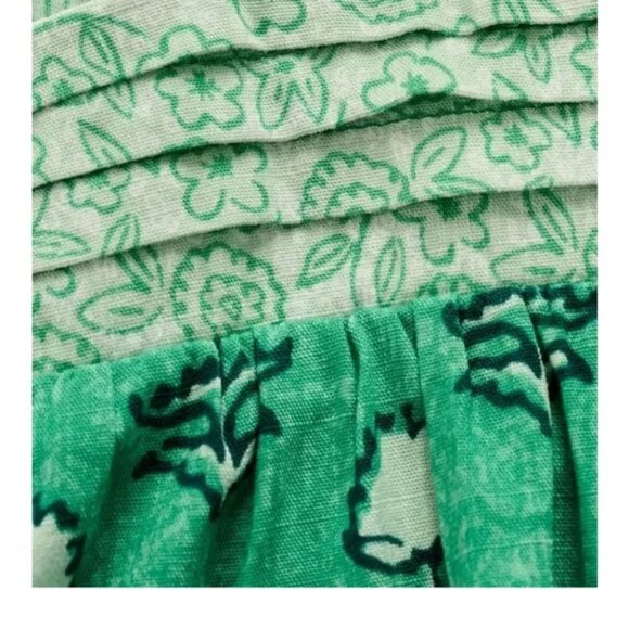 Johnnie-O Elin Contrast Block Print Tank Top in Ming Green Square Neck Breezy - Picture 9 of 16